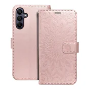 Mezzo knjižni etui Samsung Galaxy A15 4G/A15 5G z mandala vzorcem - roza-zlata