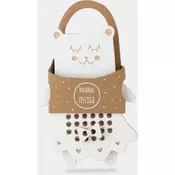 Milin Wooden Lacing Toy Mrs. Teddy aktivnostna igrača 22 cm x 16 cm x 0,7 cm 1 kos