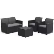 Keter Baštenska garnitura sa box stolom Claire 2 Seater, Antracit