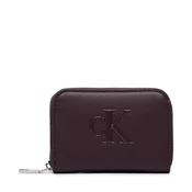 Denarnica Calvin Klein Bold Ck Medium Zip Around LV04F1154G Bordo rdeča
