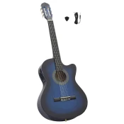vidaXL Klasična gitara Western s ujednačivačem i 6 žica plava