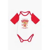 Crvena Zvezda-Stefan Bodi kratkih rukava za bebe Crvena Zvezda, Belo-crveni