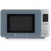 SMEG MOC02SBMEU Stojalo-Kombinirana v z mikrovalovna pecica modri barvi mocjo 2100 W, 27 litrov prostornine.