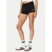 adidas Kratke hlače iz tkanine Knitted Crochet KC6478 Črna Regular Fit
