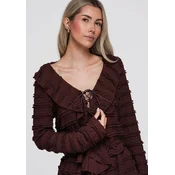 Kratka ombre teksturirana tie-dye bluza