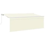 Vidaxl Retraktilna tenda krema 400 x 200 cm Poliester in aluminij