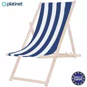 Drvena ležaljka PLATINET - plava/bijela