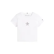 TOMMY HILFIGER Majica mornarska/rdeča/transparentna/bela