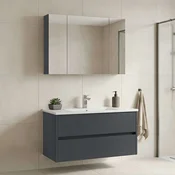 HANAH HOME Kupatilski ormarić sa umivaonikom i ogledalom (2 komada) Side 100 v3 632
