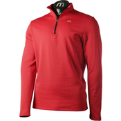 Mico MAN HALF NECK ZIP SHIRT WARM CONTROL, moški smučarski puli, rdeča MA00664