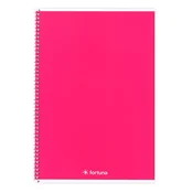 Spiralni blok FORTUNA Monocolor A4, s linijama, 70 listova, magenta 01.02129