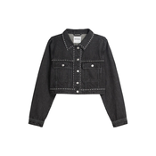 Bershka Prehodna jakna črn denim