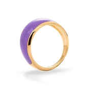 BERRIES prstan ženski pozlačen srebrni emajl Viva Lavender Mini Ring