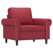 Fotelja crvena boja vina 60 cm od umjetne kože