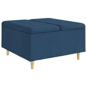 Vidaxl Gumbni stol z blazino Modra 80 x 80 x 45 cm blago
