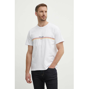 Pamučna majica Pepe Jeans ADUR za muškarce, boja: bijela, s tiskom, PM509427