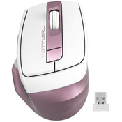 Miš A4tech - Fstyler FG35, optički, bežični, bijelo/ružičasti