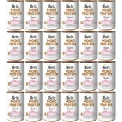 Brit BRIT Mono Protein Rabbit - mokra hrana za pse z zajcem - 24 x 400 g
