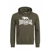 Moški pulover s kapuco Lonsdale 117033-Green/White
