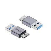 INF USB A moški na Micro B moški adapter - 2 pakiranja, aluminijasta zlitina, 3A, (5000291521)