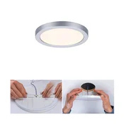 Paulmann LED plošča Areo 3.000K okrogla krom 11,8cm - Dnevna soba/jedilnica - Sodobni - Plastika