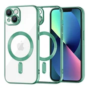 Ovitek Techsuit Luxury Crystal MagSafe za iPhone 13 - svetlo zelen