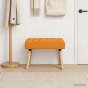Bench z kanalnim oblazinjenjem Temno rumena 60 x 40 x 45 cm