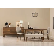 Hanah Home Trpezarijski set Vina 03 0701, 7 delova, Sivi