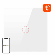 Smart Glass LED Wifi Touch Tuy 1-kanalni bijeli Alexa Google Assistant
