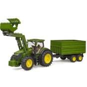 Bruder traktor John Deere 7R350 sa utovarivacem i prikolicom
