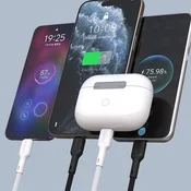 DUDAO USB-C na iPhone Lightning kabel 30 W, 2 m – črn