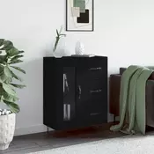 Vidaxl vidaXL Omarica, črna, 69,5 x 34 x 90 cm, material na osnovi lesa