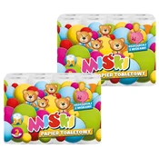 Toaletni papir 24R MIŚKI 2W MIX - 48 rolic