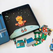 Petit Collage Magnetic igra Roboti