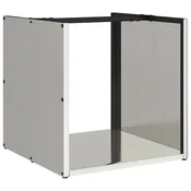 Vidaxl Stojalo za drva 40x40x40 cm nerjaveče jeklo