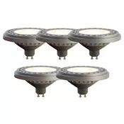 Komplet 5 LED žarnic GU10 AR111 8W 750 lm 3000K