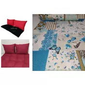 Jastuci za garniture od paleta - 160 x 50 x 50 cm - Blue Patchwork
