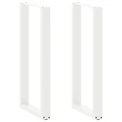 vidaXL vidaXL Noge za barsko mizo v obliki črke U, 2 kosa, bele barve, 40 x (100-101) cm, jeklo, (5000241544)