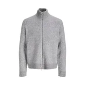 JACK & JONES Pletena jopa JORMONTREAL pegasto siva