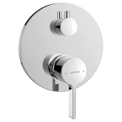 ICONIC concealed shower mixer tap, 2 outlets, chrome - Chrome - Sapho - ICONIC - 72 - Medeninasti - Vzvod - Krožni - Vrtljivo - 150 - 150 - 14