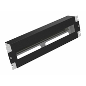 Solarix RAIL-3U-DIN-BK Namestitvena plošča 3U z DIN vodilom za 19 omaro, BK RAL9005