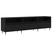 Vidaxl TV omarica Črna Orehovina 150 x 30 x 45 cm Konstruiran les