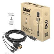 club3D club3D HDMI/klinker/USB mikro-B/VGA adapterski kabel HDMI-A vtič, klinken 3.5mm vtičnica, USB-mikro-B vtičnica, VGA 15-polni vtič 2 m črna CAC-1712 z, (20416032)