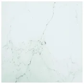 Vidaxl Mizna plošča bela 80x80 cm 6 mm kaljeno steklo z marmorjem