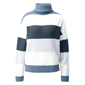QS Pulover modra/pastelno modra/temno modra/bela