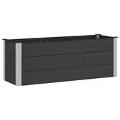 Povišena vrtna gredica Crna 150 x 50 x 54 cm