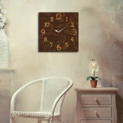 Opviq MDF Zidni sat 40x40cm Šareni