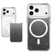 MaxMobile maska za iPhone 17 Pro DROP-PROOF PURE MAGSAFE prozirna/glitter