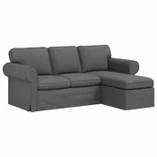 Vidaxl Kavč Temno siva 195 x 138 x 80 cm blago