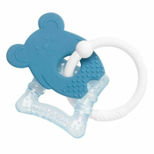 NATTOU Teether With Cooling Part grickalica za bebe sa učinkom hlađenja Blue Mouse 3 m+ 1 kom